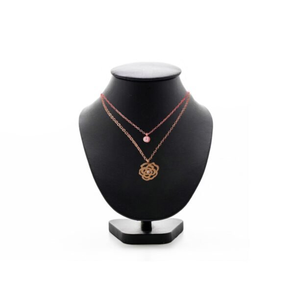 AFRA JEW ROSETTE ROSEGOLD STAINLESS STEEL NECKLACE - Image 2