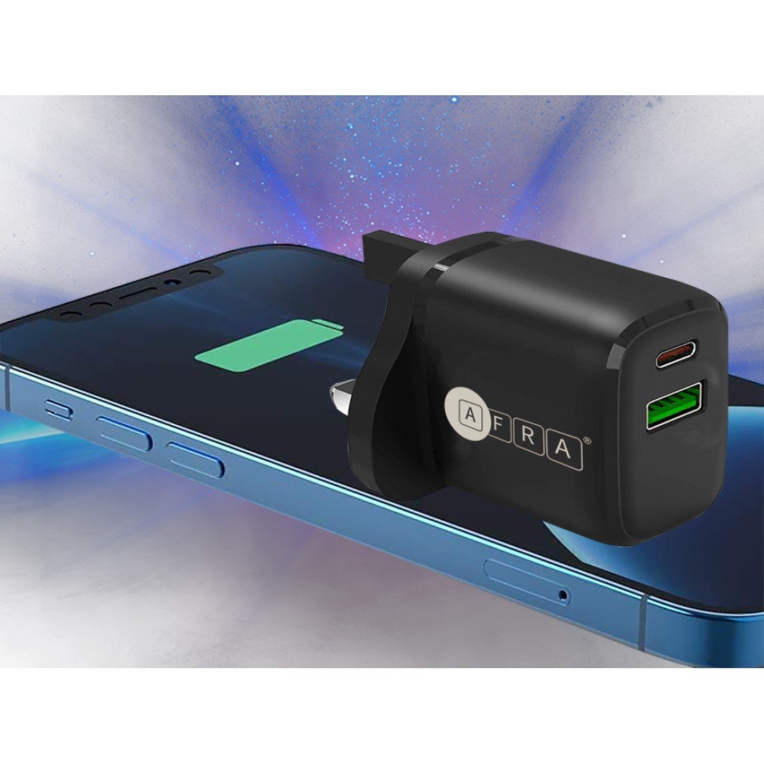 AFRA USB Wall Charger AF-0020DUSB – 20W, 3A Dual Port (USB-A & USB-C), Fast Charging & Compact - Image 5