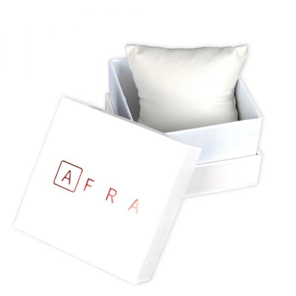 AFRA GEMMA LADIES WATCH ROSE GOLD CASE WHITE DIAL BLACK LEATHER - Image 2
